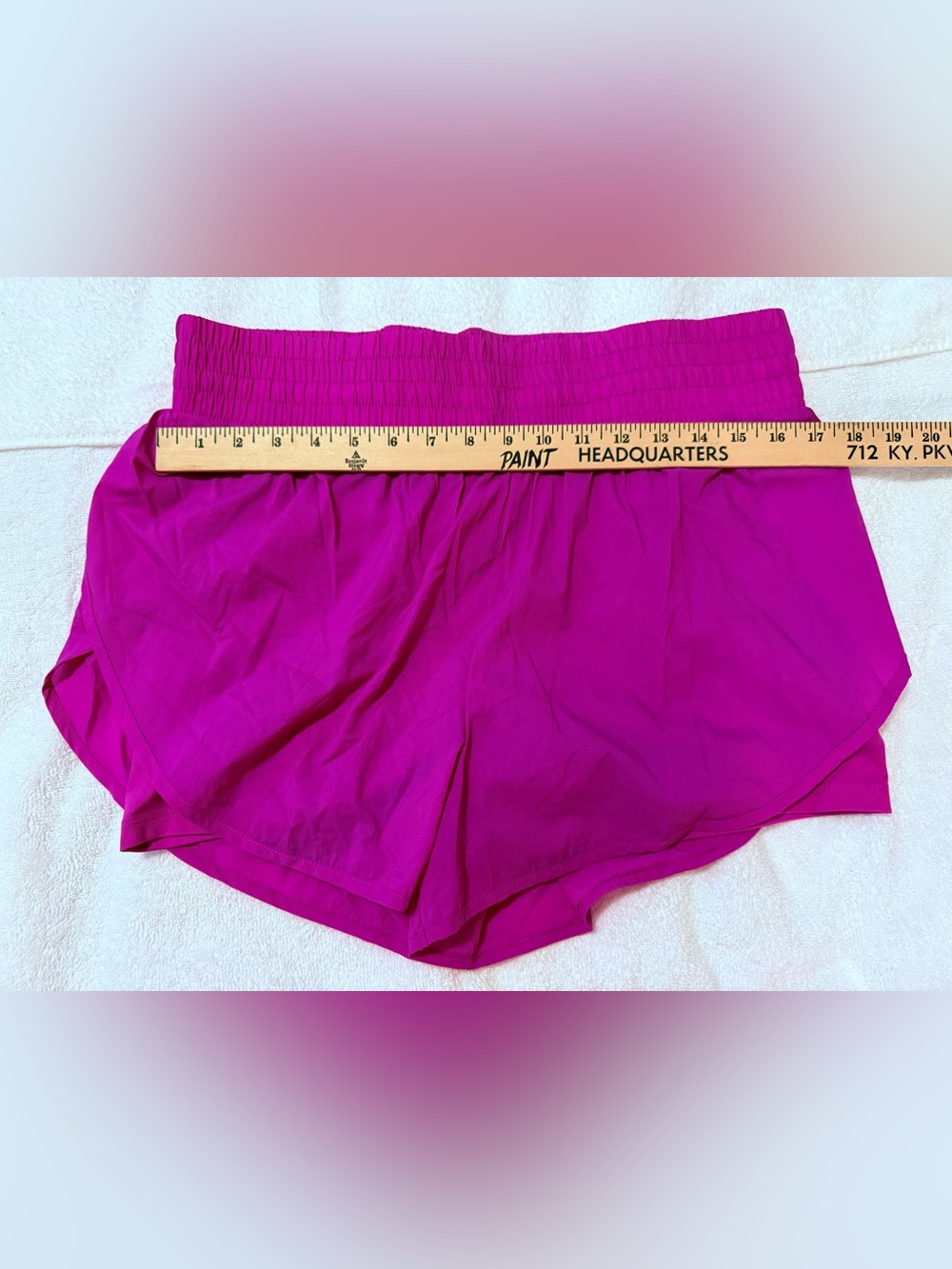 L size Magenta Women's Athletic Shorts
